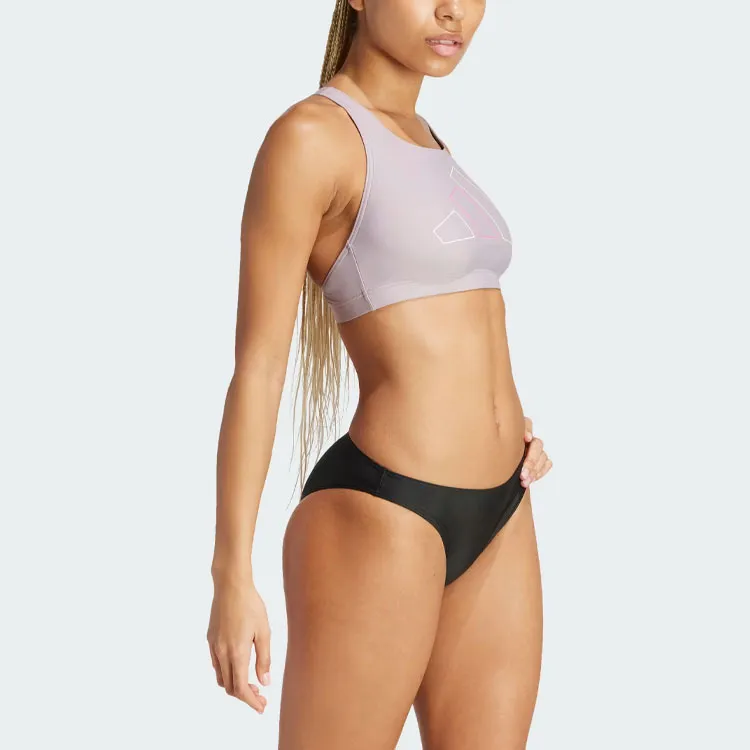 Adidas Big Bars Bikini Top Bikini Women's Pink-4