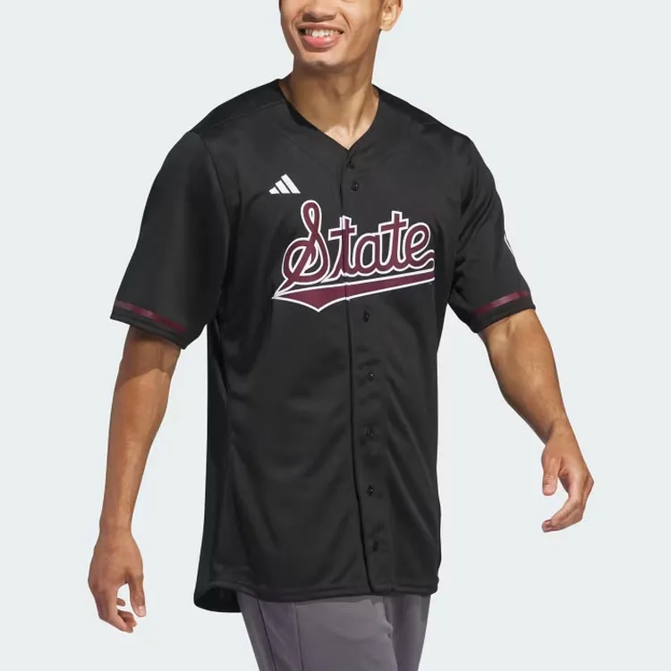 Adidas Mississippi State Baseball Jersey-4