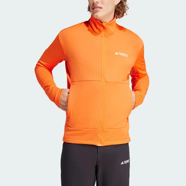 Adidas Terrex Multi Light Fleece Full-Zip Jacket Jackets Coats Men's Orange-1