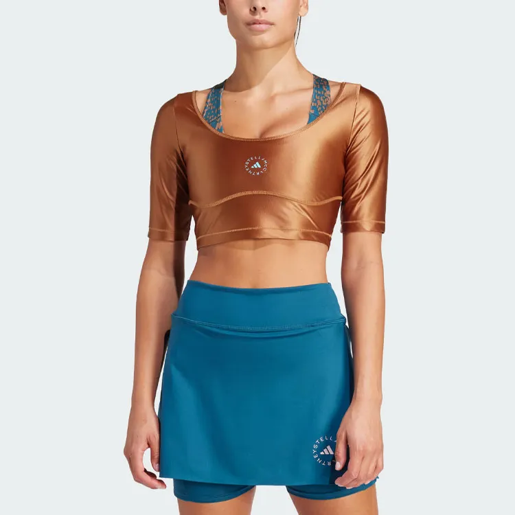 Adidas x Stella McCartney Crop Top Crop Tops Women's Gold-1