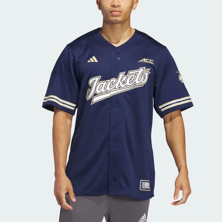 Adidas Georgia Tech Reverse Retro Replica Baseball Jersey-1