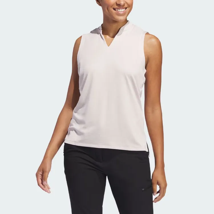 Adidas Free Shipping With AdiClub Ultimate365 Textured Sleeveless Polo Shirt-1