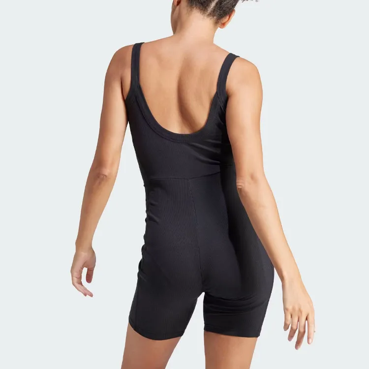 Adidas Lounge Ribbed Bodysuit Bodysuits Women's Black-2