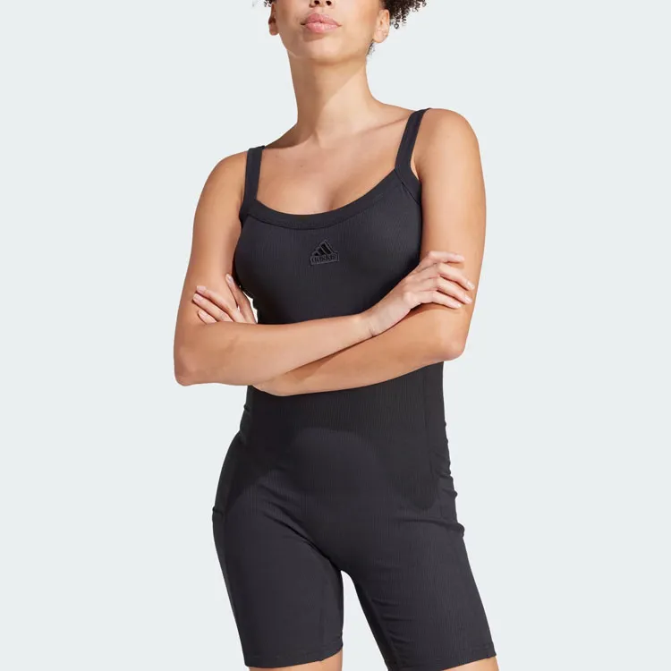 Adidas Lounge Ribbed Bodysuit Bodysuits Women's Black-1