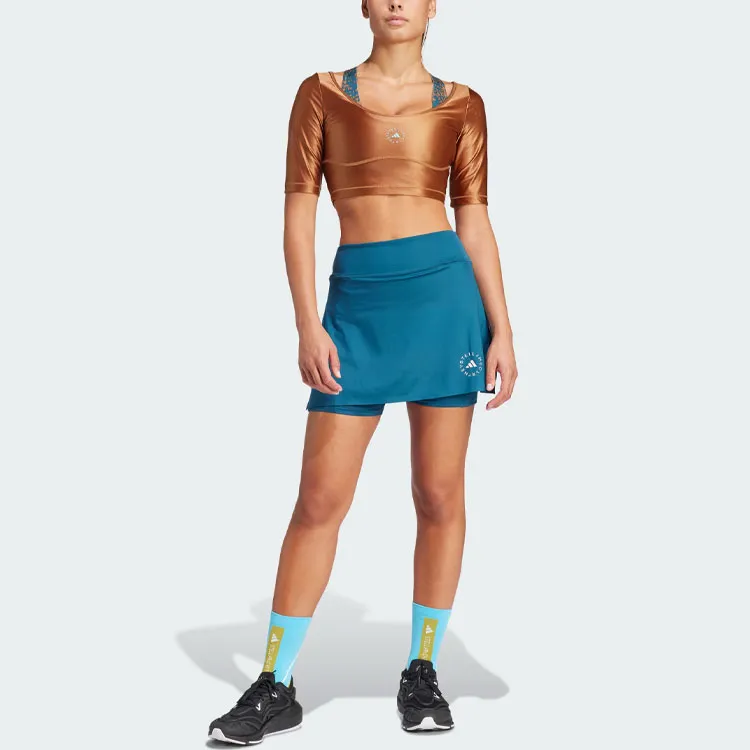 Adidas x Stella McCartney Crop Top Crop Tops Women's Gold-4