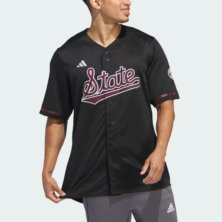 Adidas Mississippi State Baseball Jersey-2