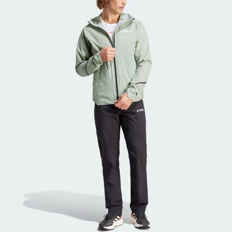 Adidas Terrex Xperior 2.5l Light Rain.Rdy Jacket Jackets Coats Men's Silver Green-3