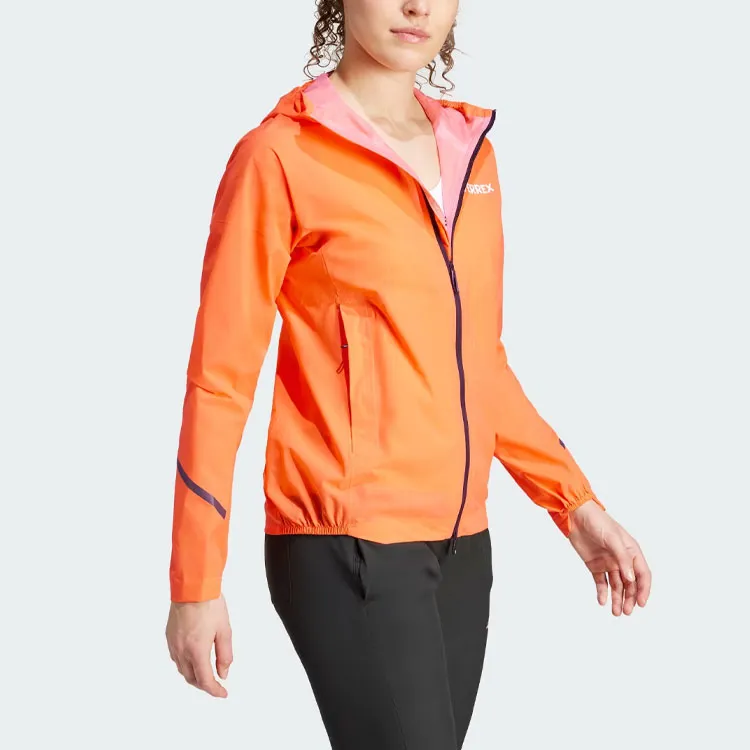 Adidas Terrex Xperior 2.5l Light Rain.Rdy Jacket Jackets Coats Women's Half Impact Orange-3