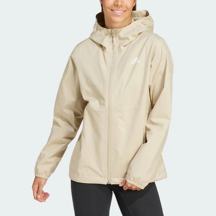 Adidas Essentials Rain.Rdy Jacket Jackets Coats Women's Khaki-1