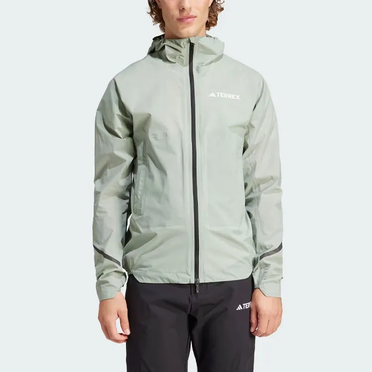 Adidas Terrex Xperior 2.5l Light Rain.Rdy Jacket Jackets Coats Men's Silver Green-1