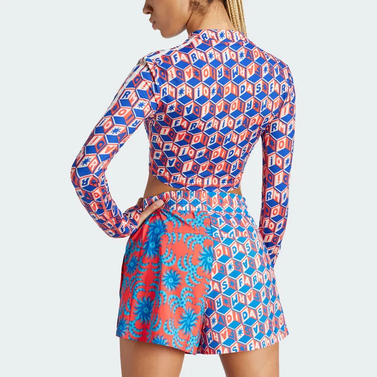 Adidas Free Shipping With AdiClub Adidas X Farm Rio Crop Long Sleeve Shirt-2