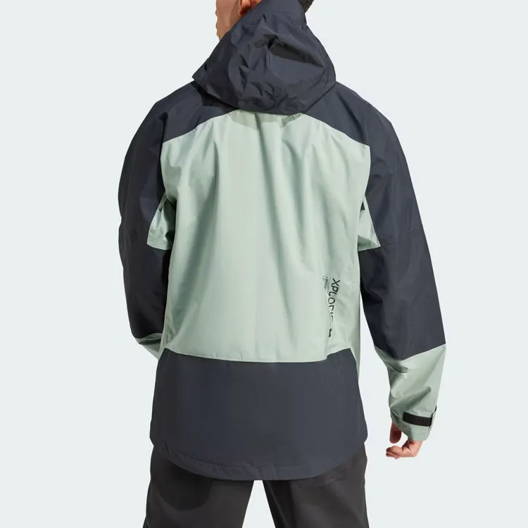 Adidas Terrex Xploric Rain.Rdy Hiking Jacket Jackets Coats Men's Silver Green-2