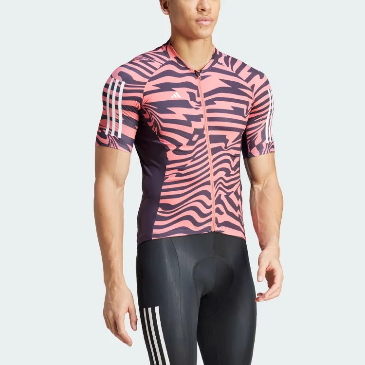 Adidas Essentials 3 Stripes Fast Zebra Cycling Jersey-1