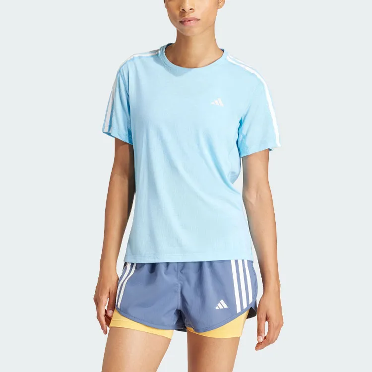 Adidas Free Shipping With AdiClub Own The Run 3 Stripes Tee-1