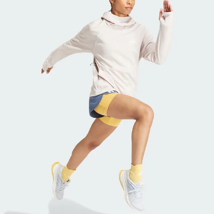 Adidas Free Shipping With AdiClub Own The Run 3 Stripes 2 in 1 Shorts-4
