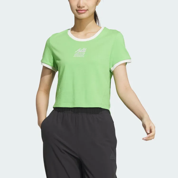 Adidas T Shirt Women's Sour Green-1