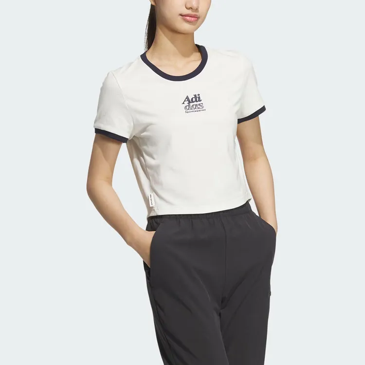 Adidas T Shirt Women's Jade White-3