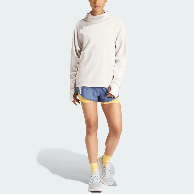 Adidas Free Shipping With AdiClub Own The Run 3 Stripes 2 in 1 Shorts-3