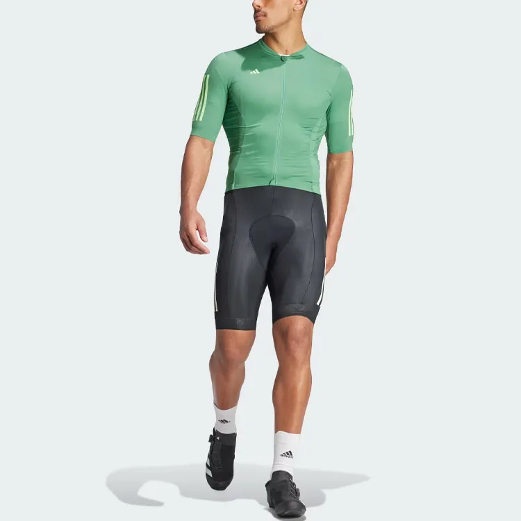 Adidas Tempo 3 Stripes Cycling Jersey Cycling Clothing Men's Green-4