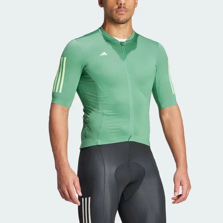 Adidas Tempo 3 Stripes Cycling Jersey Cycling Clothing Men's Green-3