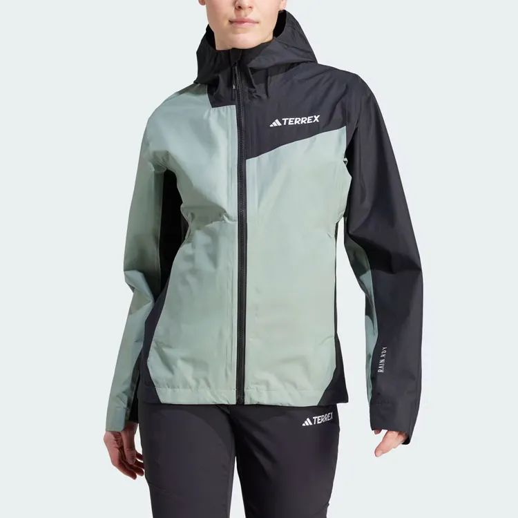 Adidas Terrex Multi 2.5l Rain.Rdy Jacket Jackets Coats Women's Silver Green-1