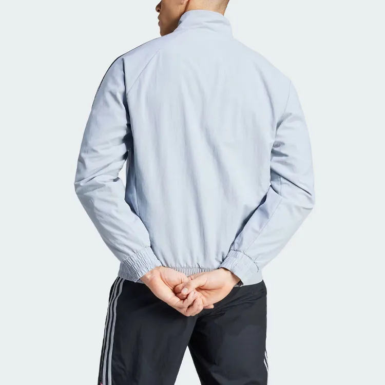 Adidas Juventus Woven Track Top Retro Sports Stand Collar Jackets Men's Radiant Silver-4