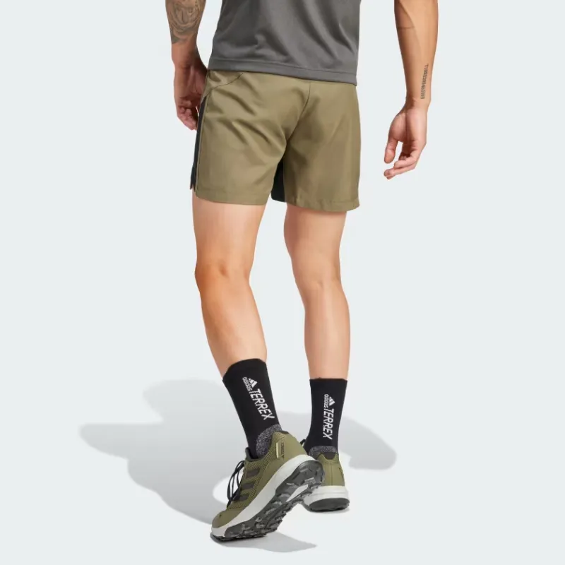 Adidas Terrex Multi Trail Running Shorts Sports Shorts Men's Olive Green-3