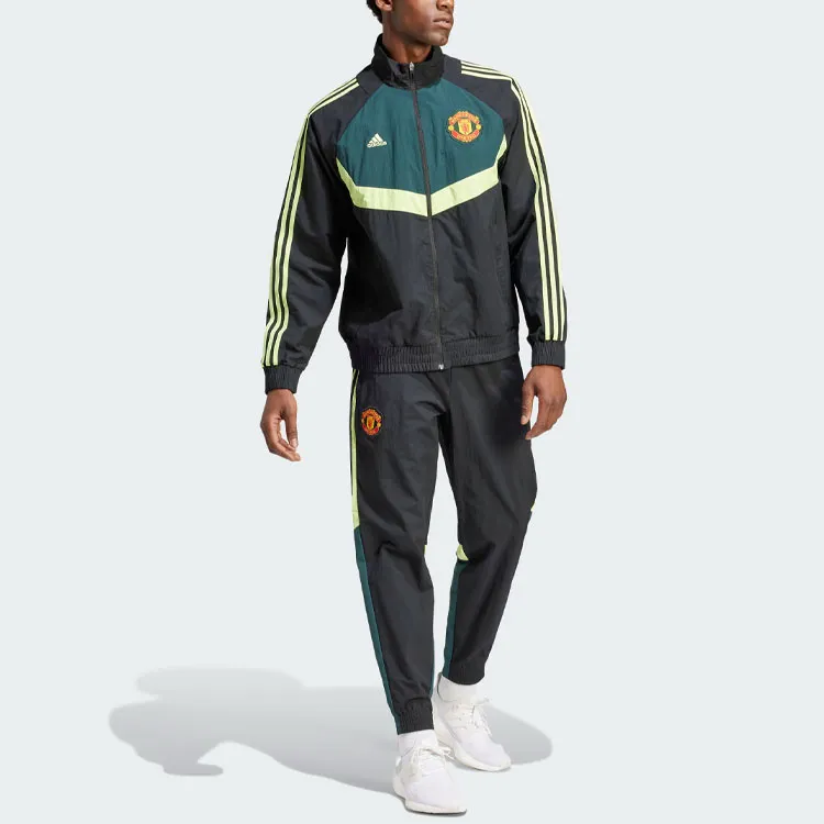 Adidas Manchester United Woven Track Top Jackets Coats Men's Black-4