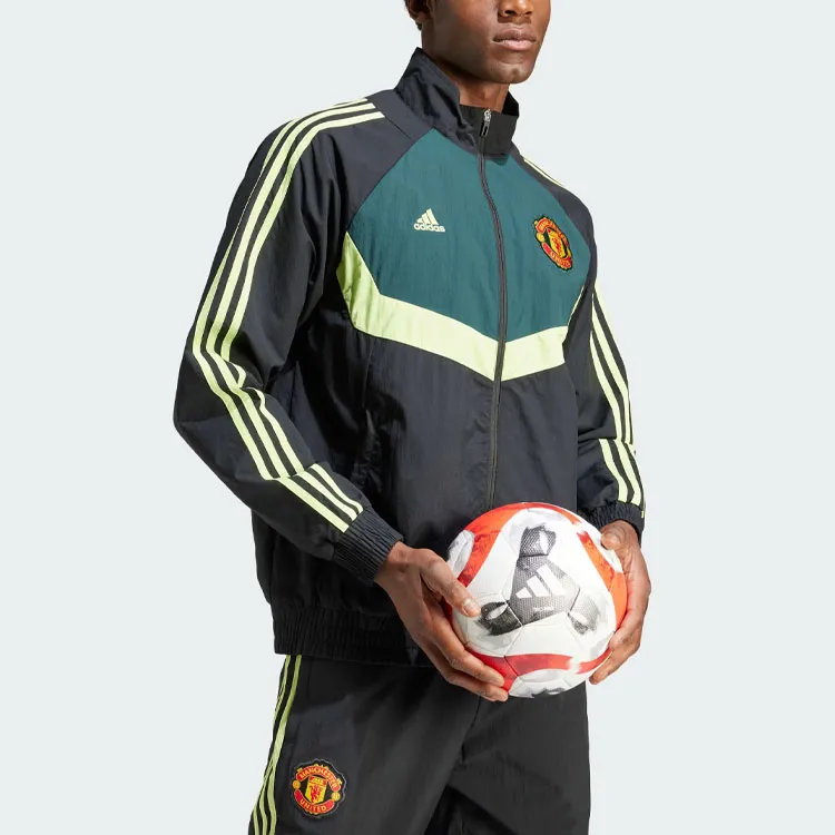 Adidas Manchester United Woven Track Top Jackets Coats Men's Black-3