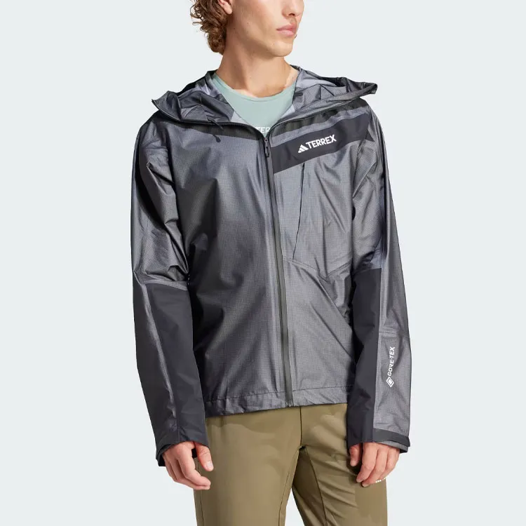 Adidas Terrex Techrock Light Gore-Tex Active Jacket Jackets Coats Men's Carbon Black-3