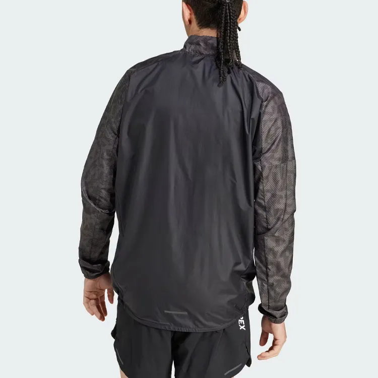 Adidas Terrex Trail Running Windbreaker Jackets Coats Men's Charcoal-2