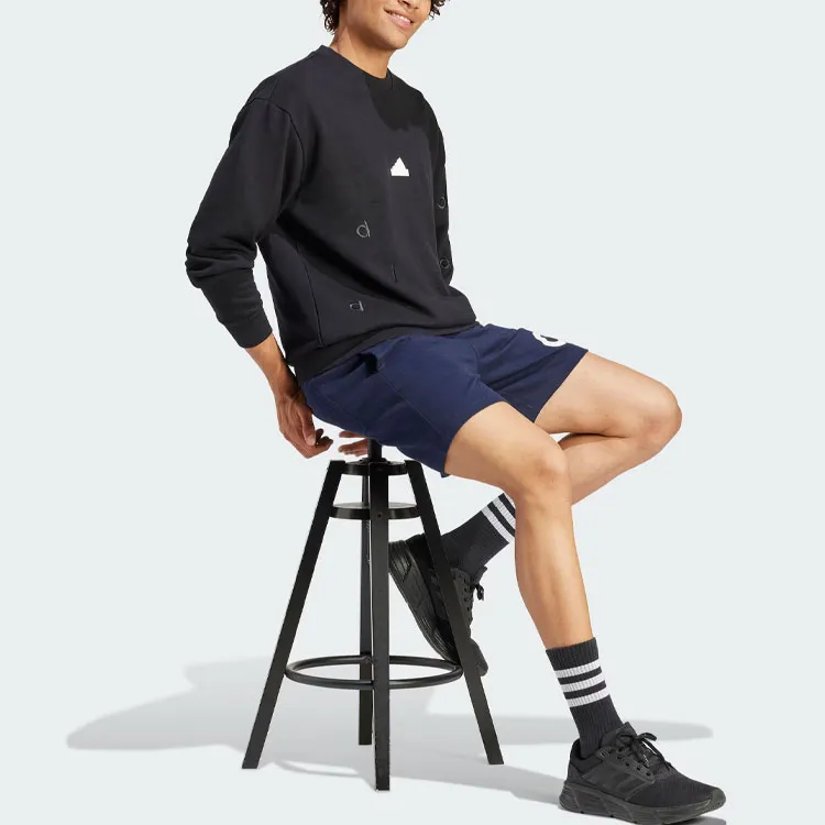 Adidas Embroidered Sweatshirt Sweatshirt Men's Black-3