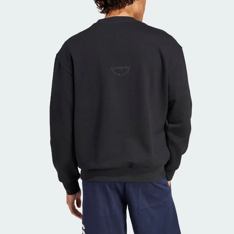 Adidas Embroidered Sweatshirt Sweatshirt Men's Black-2