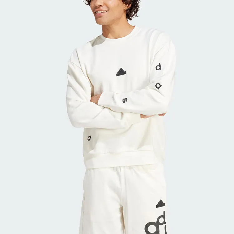 Adidas Embroidered Sweatshirt Sweatshirt Men's Jade White-1