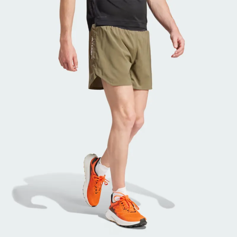 Adidas Agravic Trail Running Shorts Sports Shorts Men's Olive Green-3