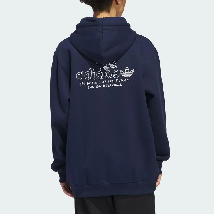 Adidas Originals Henry Jones Graphic Hoodie Sweatshirt Men's Marine Blue-3