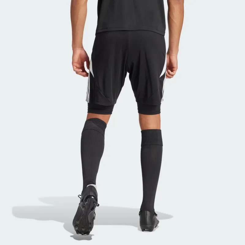 Adidas Tiro 24 Training 2 In 1 Shorts Soccer Bottom Men's Black-4