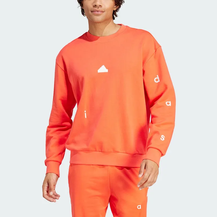 Adidas Embroidered Sweatshirt Sweatshirt Men's Light Red-1