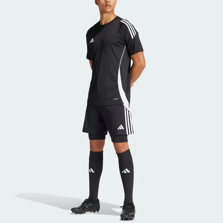 Adidas Tiro 24 Training 2 In 1 Shorts Soccer Bottom Men's Black-3