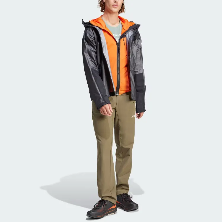 Adidas Terrex Techrock Light Gore-Tex Active Jacket Jackets Coats Men's Carbon Black-4