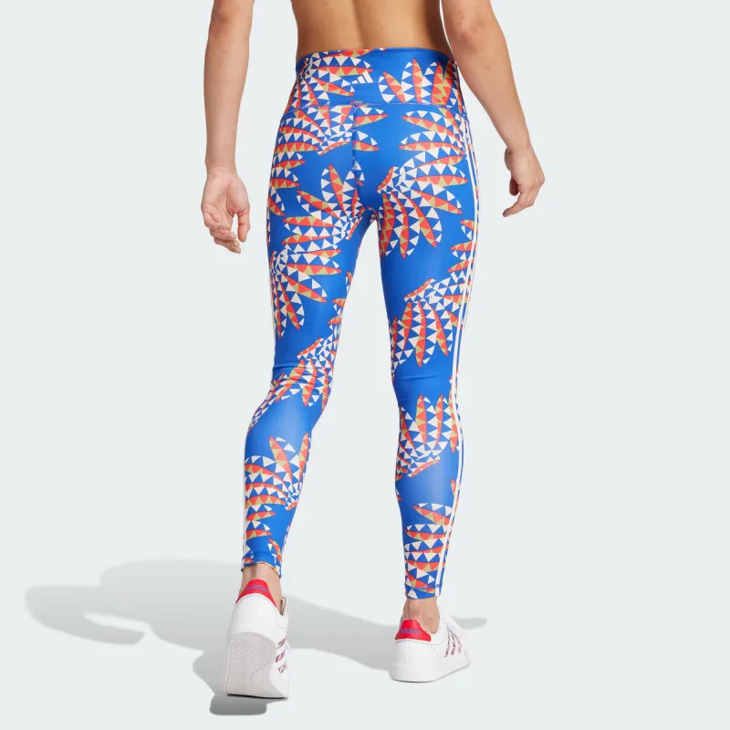 Adidas x FARM RIO 7/8 Leggings Athletic Trousers Women's Bold Blue-2