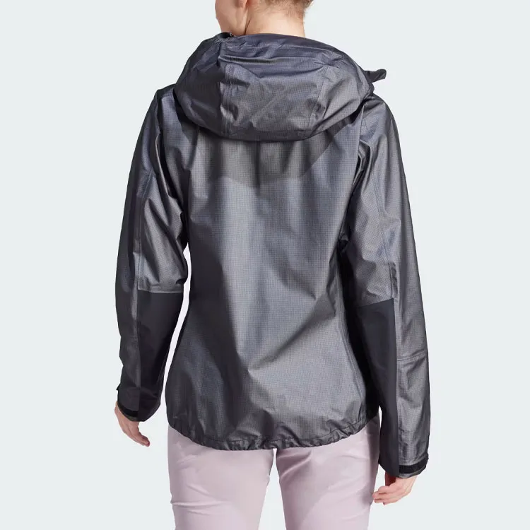 Adidas Terrex Techrock Light Gore-Tex Active Rain Jacket Jackets Coats Women's Carbon Black-2