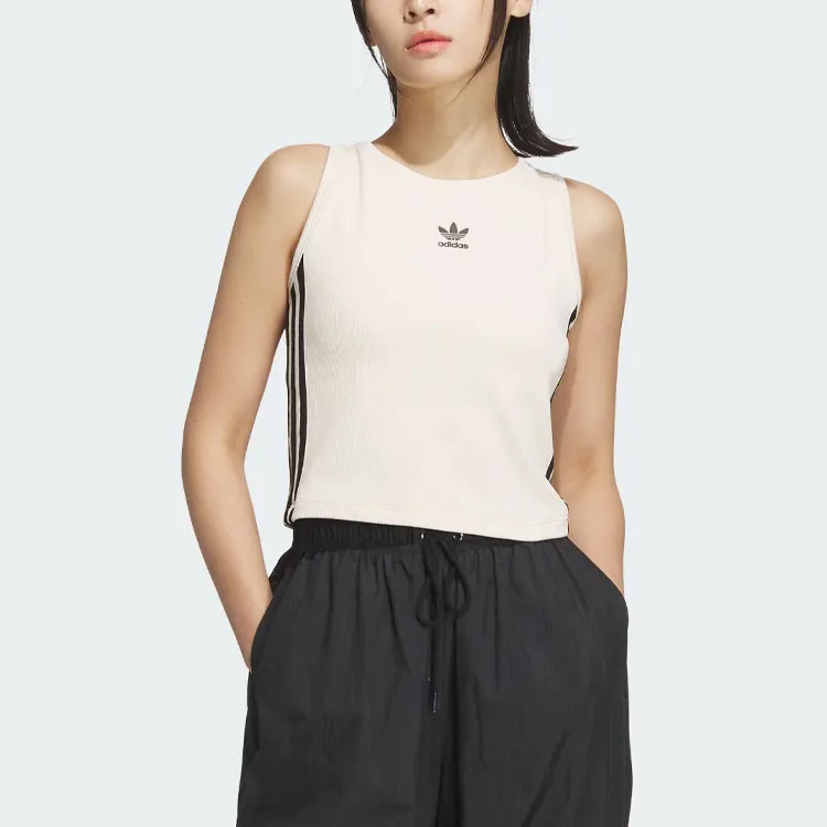 Adidas Originals 3 Stripes Tank Tops Women's Wonder White-1