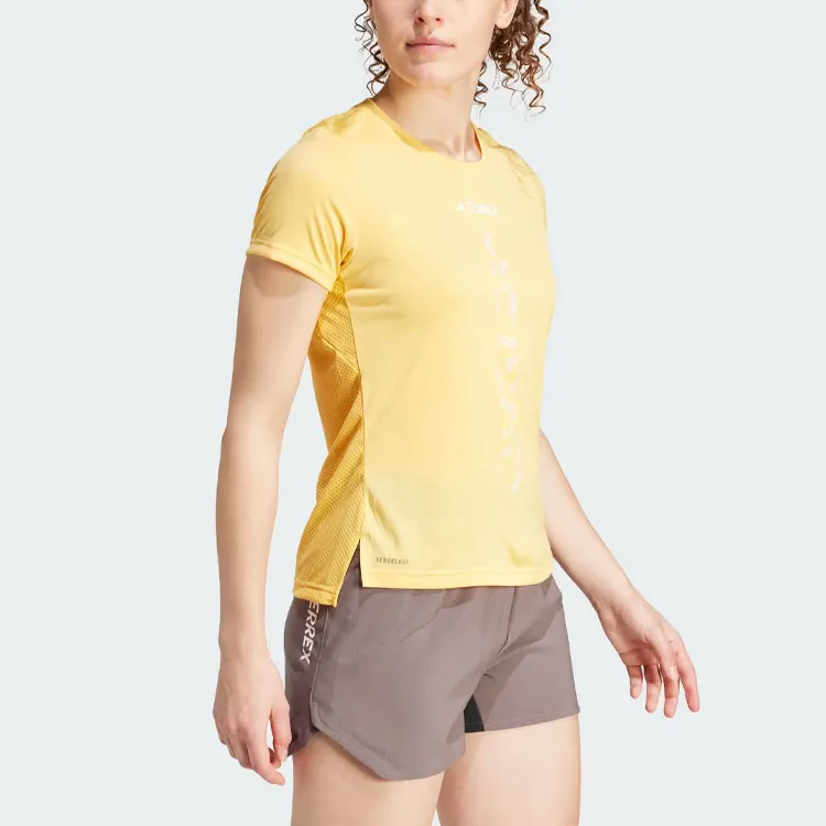 Adidas Terrex Agravic Trail Running Tee T-Shirt Women's Yellow-3