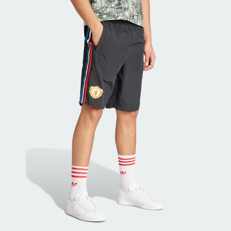 Adidas x Stone Roses Manchester United Soccer Bottoms Men's Black-1