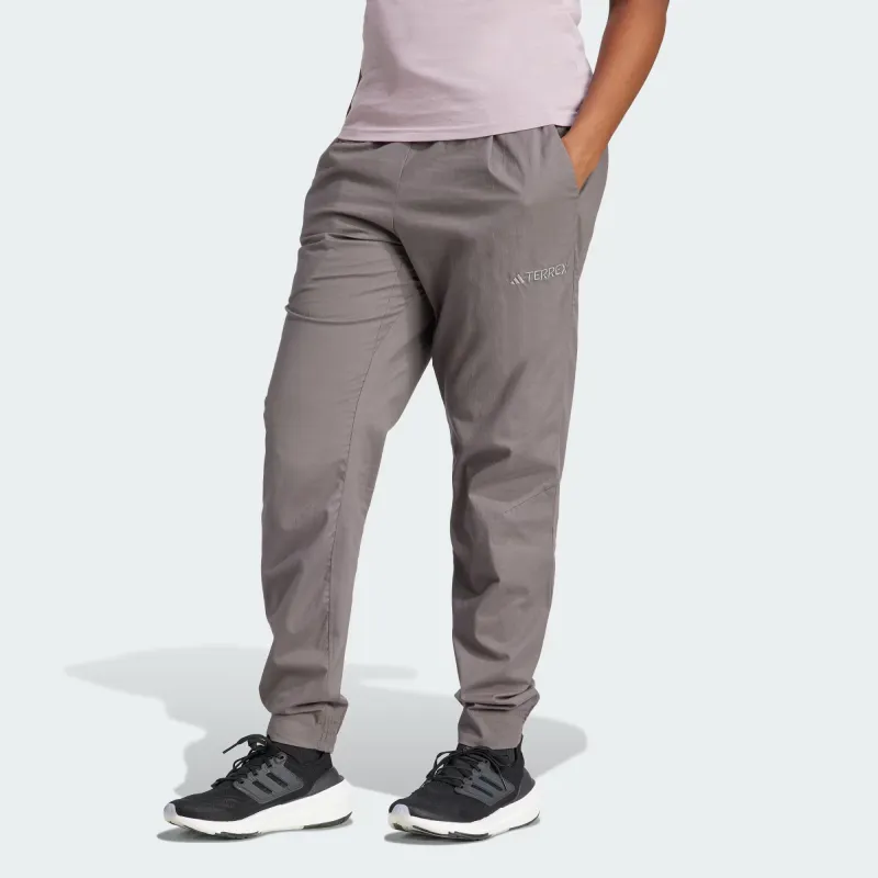 Adidas Terrex Multi Knit Joggers Knitted Sports Pants Women's Gray-3