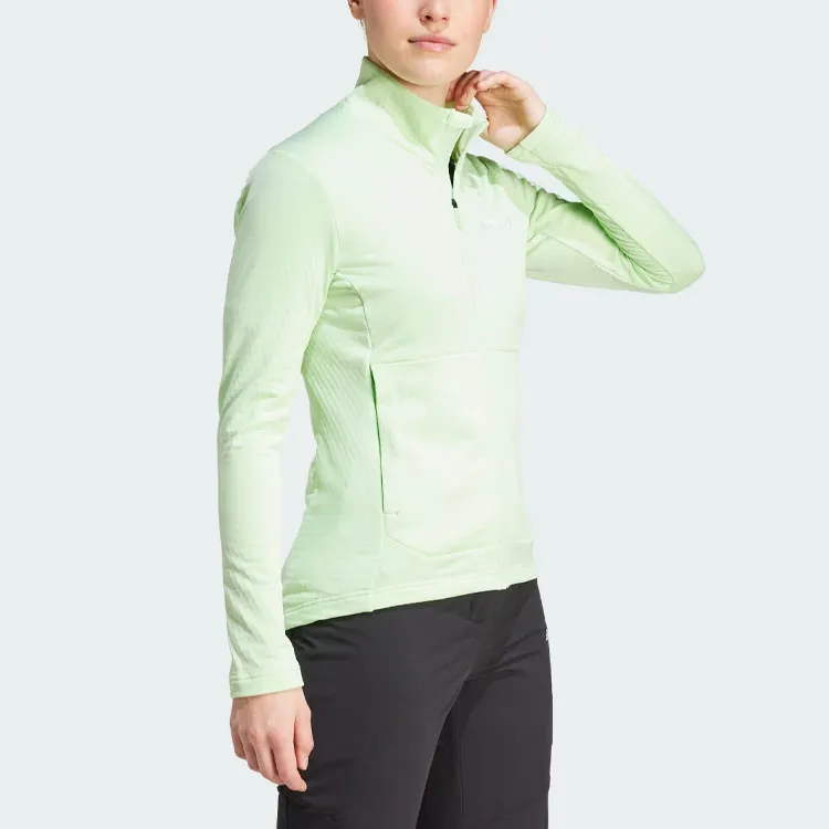 Adidas Terrex Multi Light Fleece Full-Zip Jacket Jackets Coats Women's Half Green-3