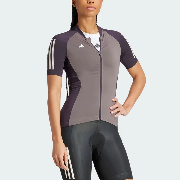 Adidas Essentials 3-Stripes Cycling Jersey Cycling Clothing Women's Charcoal-3