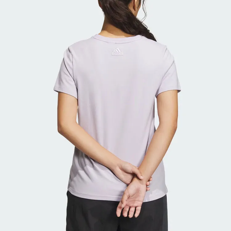 Adidas Set-in Sleeve T-Shirt Women's Silver Purple-2