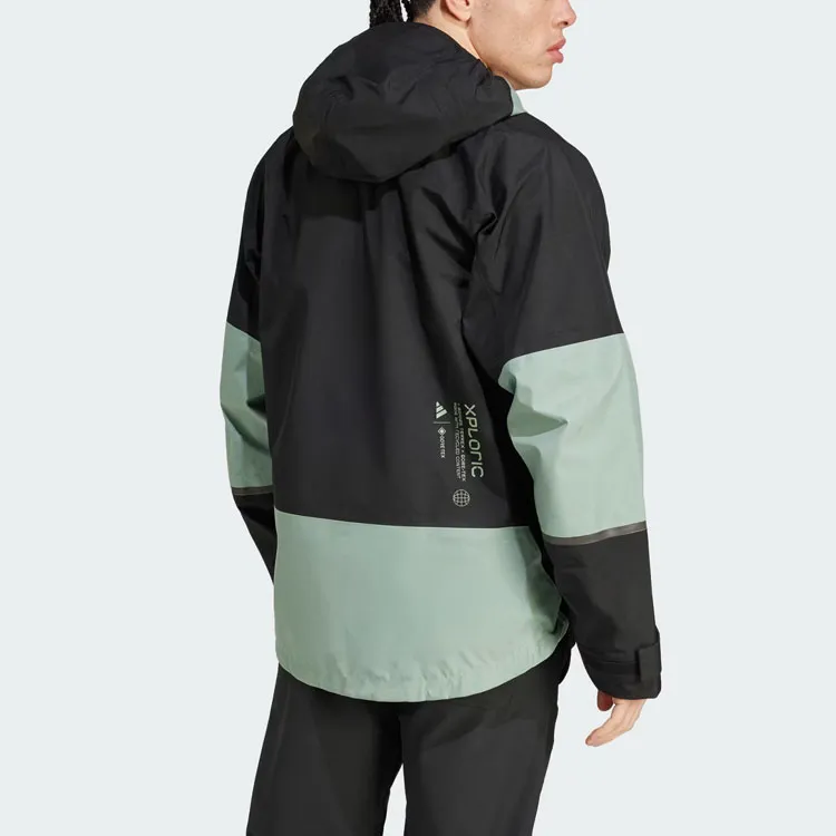 Adidas Terrex Xploric Gore-Tex Rain Jacket Jackets Coats Men's Silver Green-2